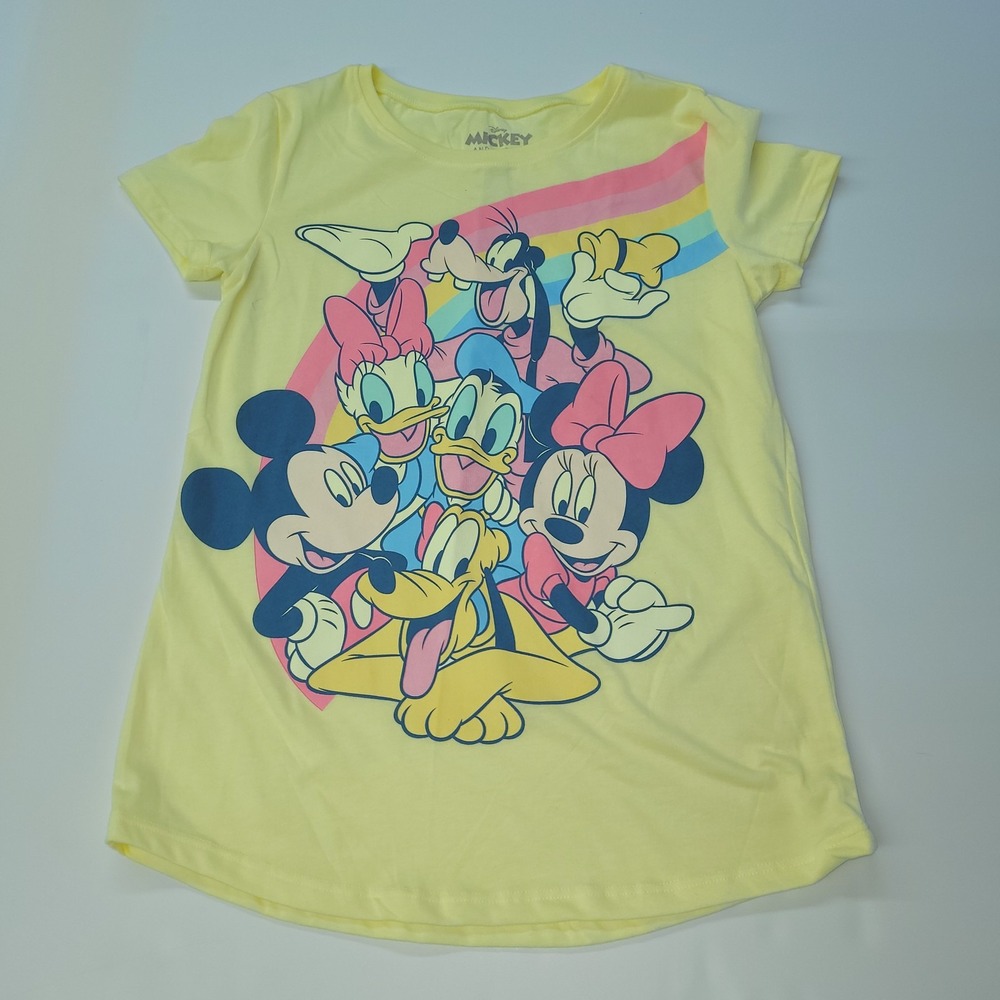 Disney Mickey‎ And Friends Shirt Girls Large/14 Graphic Tee Minnie Goofy Pluto